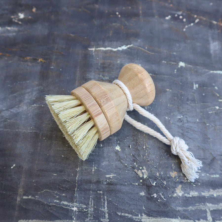 Refillable Sisal Dish Hand Brush with Free Refill-5