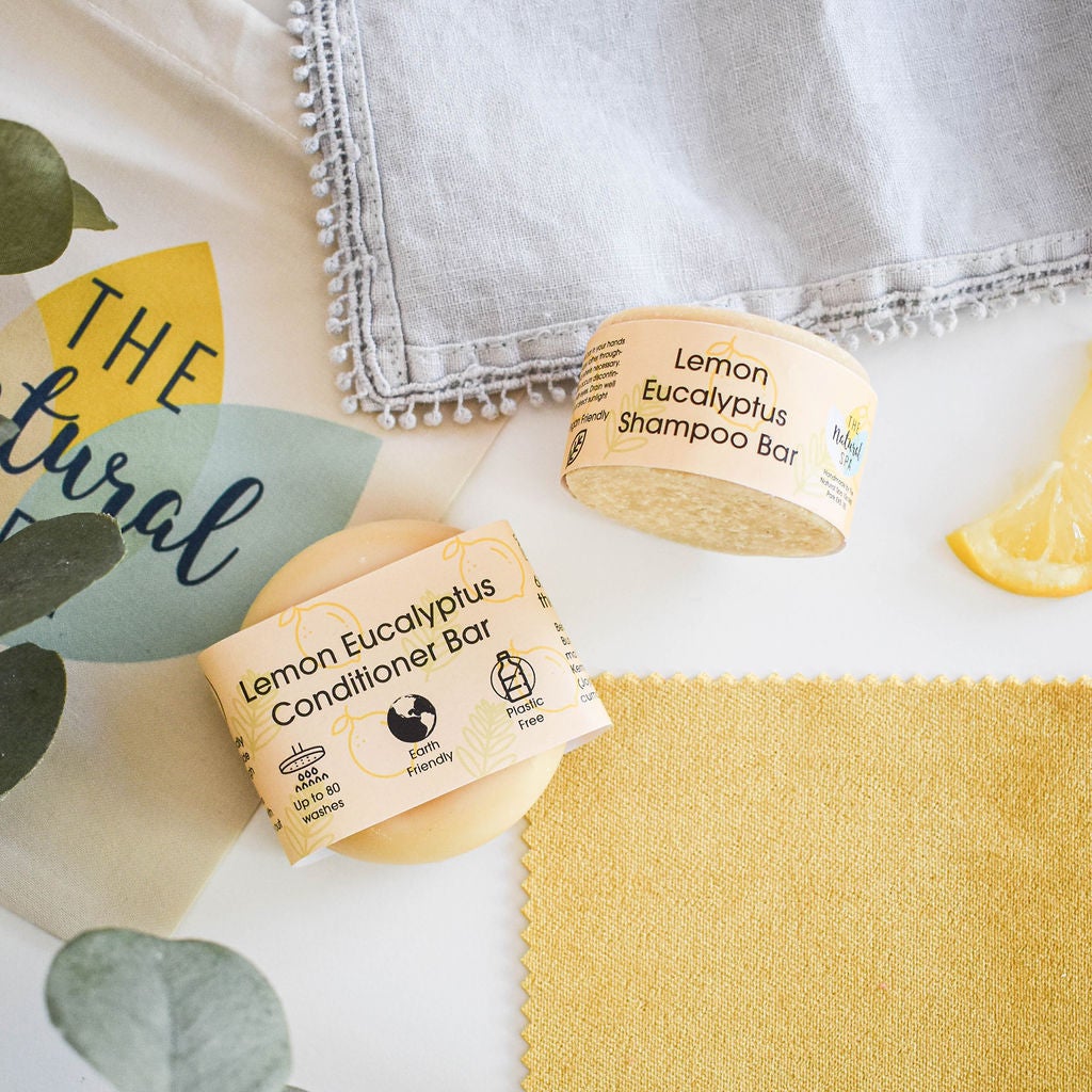 Lemon Eucalyptus Shampoo and Conditioner Bar set