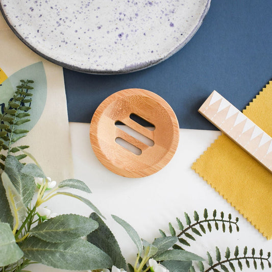 Shampoo / conditioner Bar sized Bamboo Draining Dish