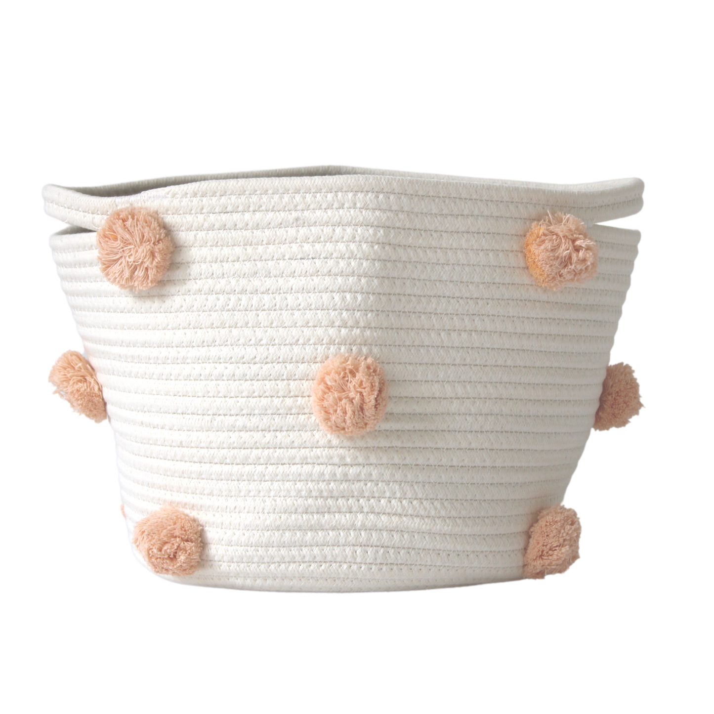 Peach Pom Basket - Medium