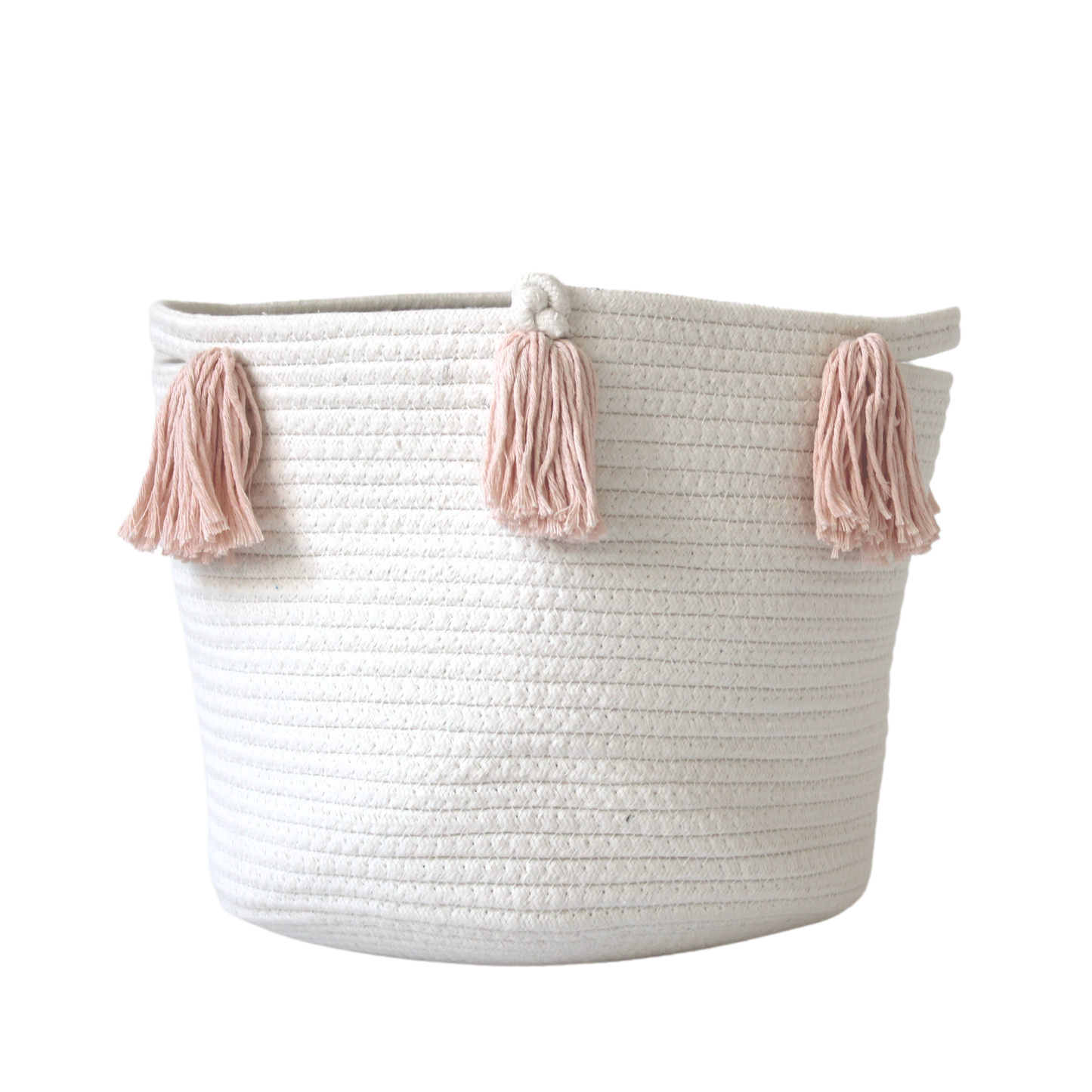 Peach Tassel Basket - Medium