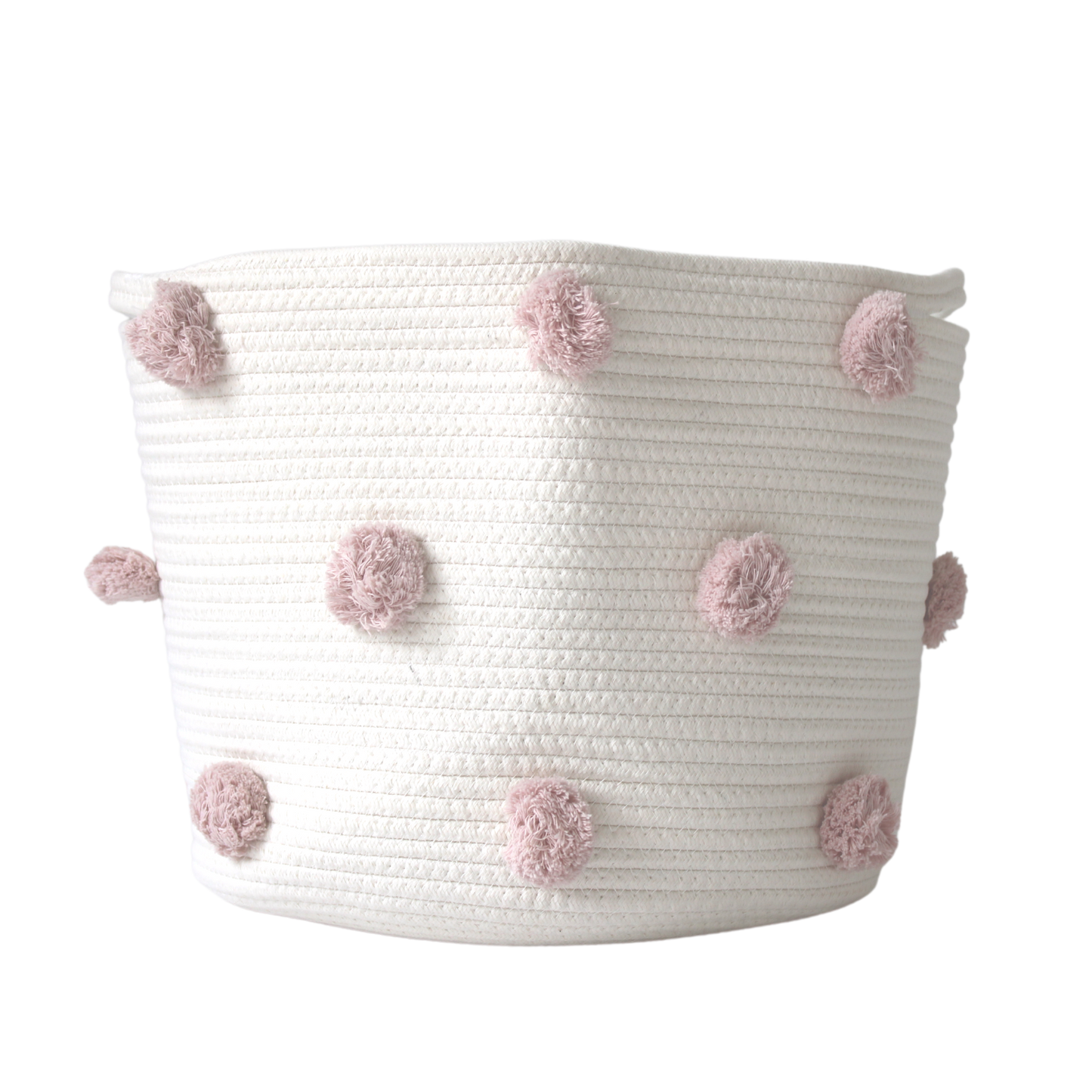 Rose Pink Pom Basket - Large