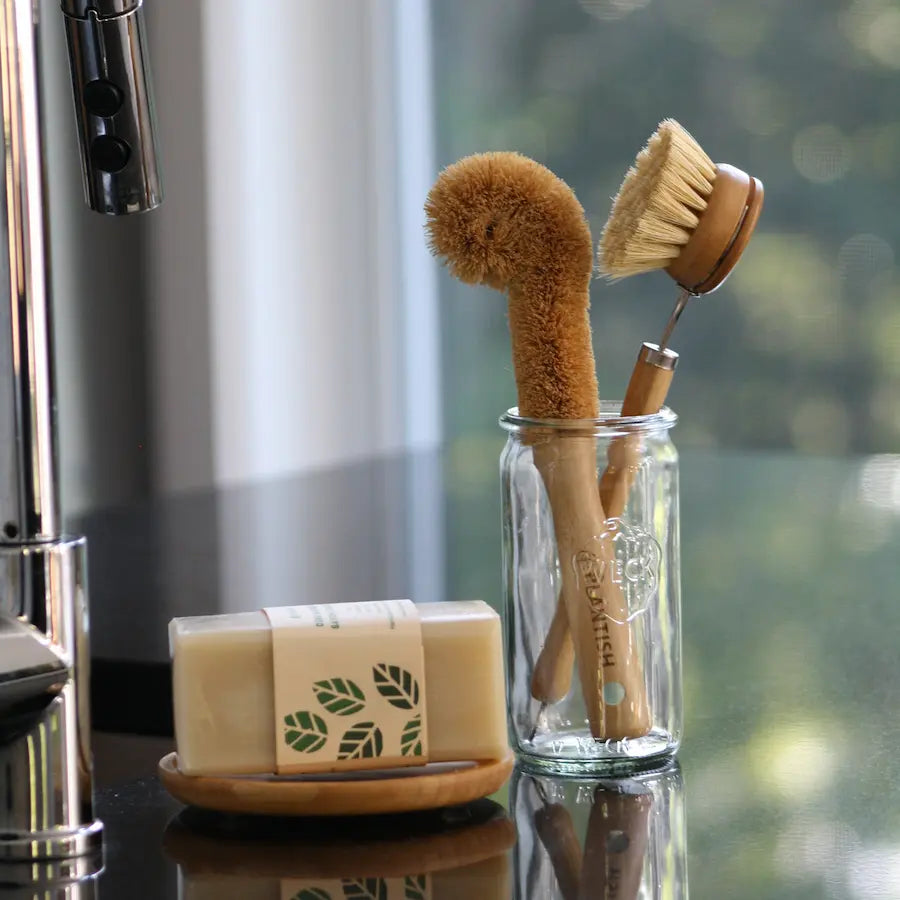 Zero Waste Dish Soap Set - Long Brush Kit – SWOP - shop without