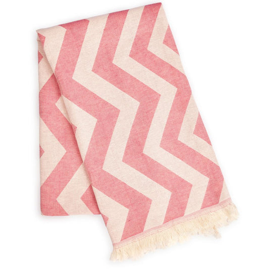 Mersin Chevron Towel / Blanket Pink