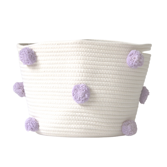 Lilac Pom Basket - Medium