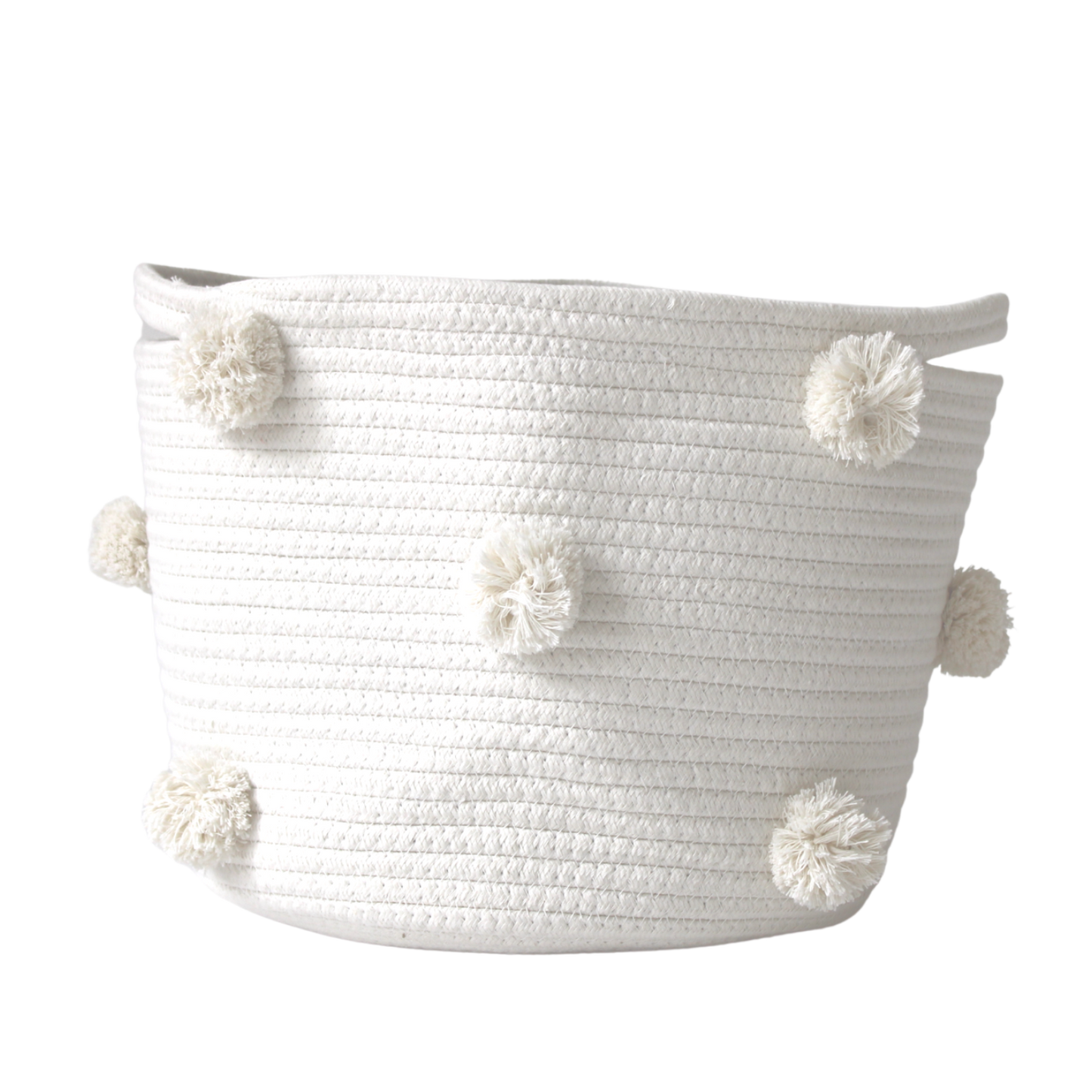 Natural Pom Basket - Medium